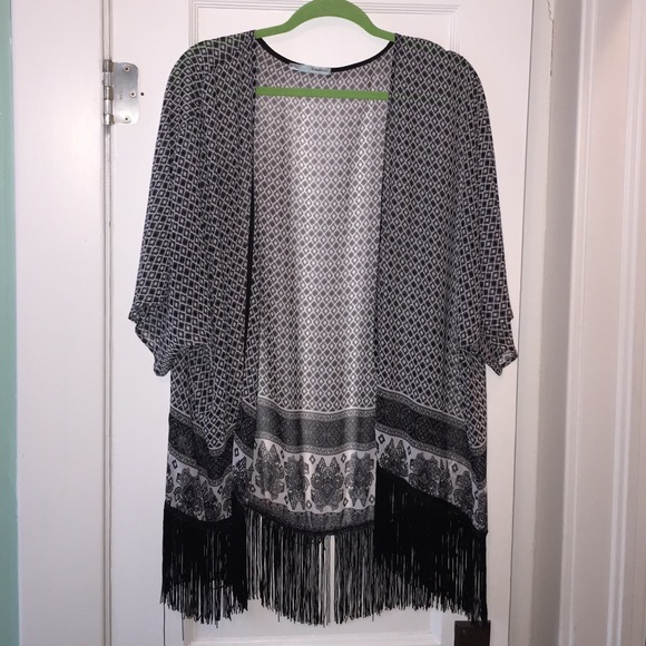Maurices fringe kimono