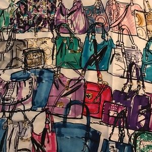 Rare 100% Silk Coach Scarf like new