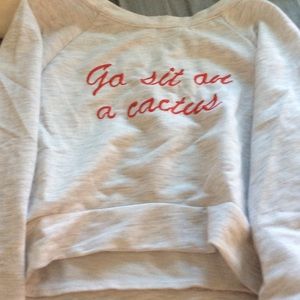 Go sit on a cactus crop top