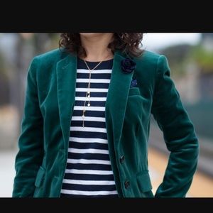 J. Crew Velvet Schoolboy Blazer