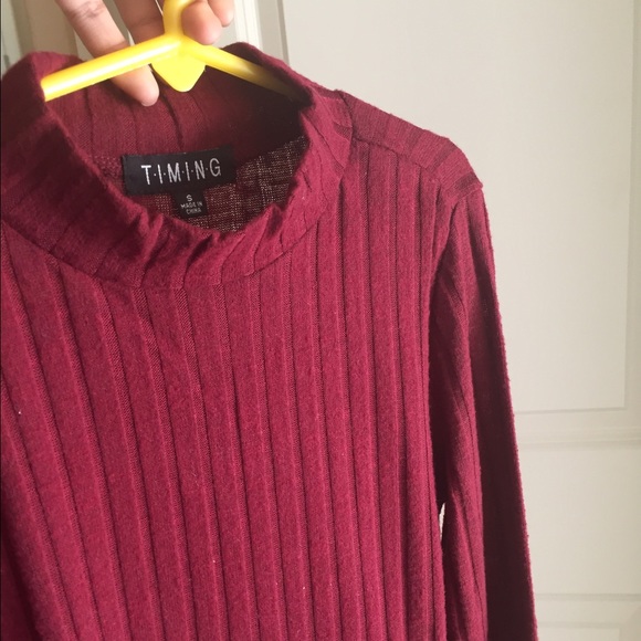 Maroon long sleeve shirt