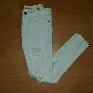 White Ripped Jeggings