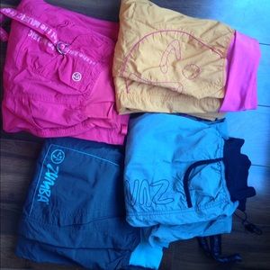 Four pair of Zumba cargo pants