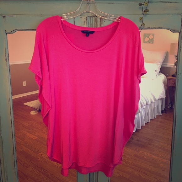 Banana Republic Pink Flutter Sleeve Top