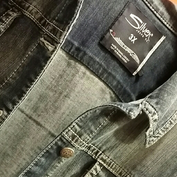 ➕ Silver Jeans 3XL ➕ Distressed Jean Jacket