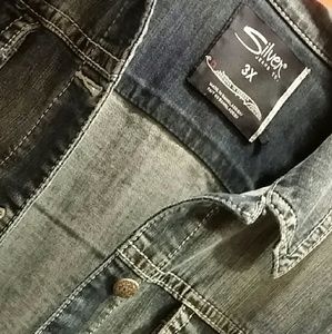 β Silver Jeans 3XL β Distressed Jean Jacket