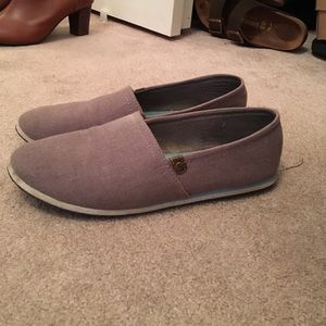 Grey slip on espadrilles