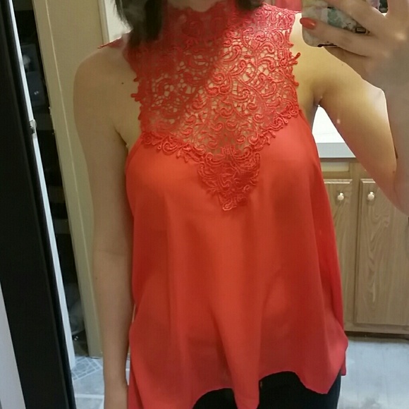 Lace choker top