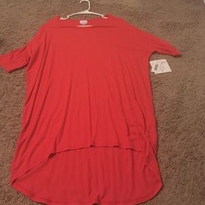 Red lularoe Irma dress