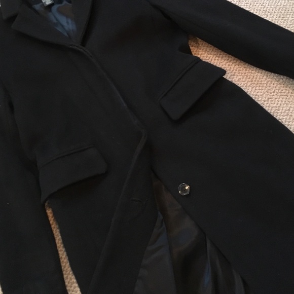 Club Monaco classic black wool coat - Picture 3 of 8