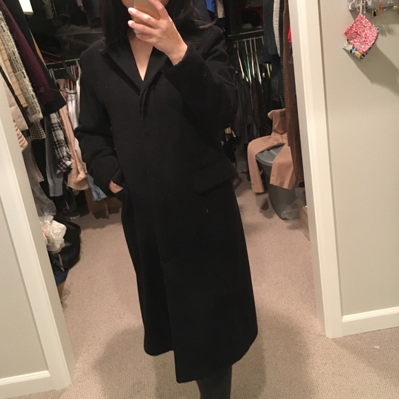 Club Monaco classic black wool coat - Picture 4 of 8