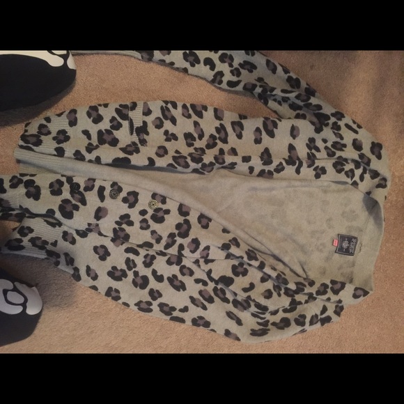 Grey cheetah/leopard cardigan PINK