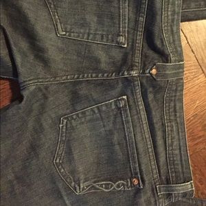 Genetic denim bootleg jeans