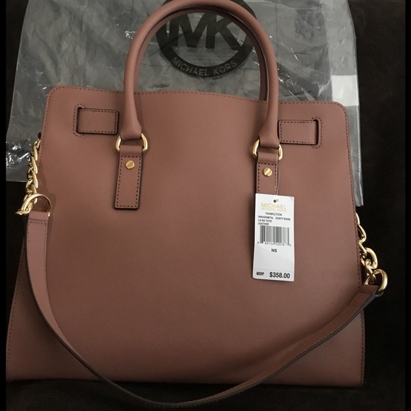 SOLD-Michael kors Dusty Rose Hamilton Shoulder bag - Picture 3 of 7