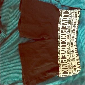 Pink Victoria secret yoga shorts medium