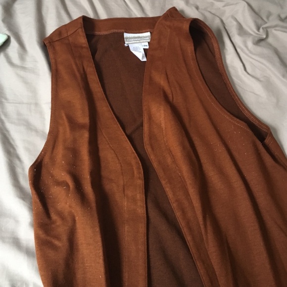 Dress length vest/cardigan