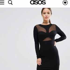 Midi black dress