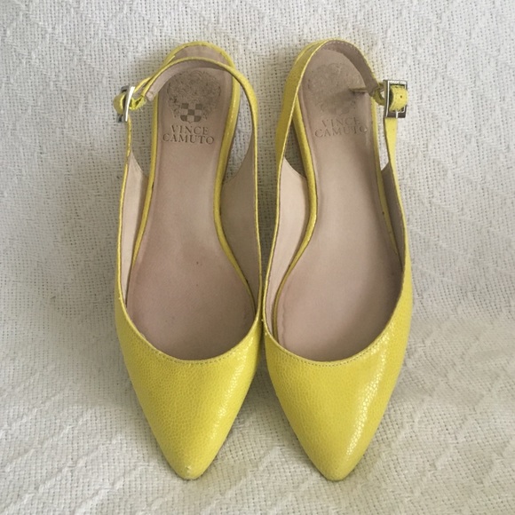 Yellow Vince Camuto pointed flats
