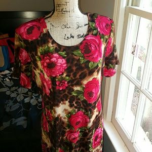 Vintage  floral dress- fits like a 14-18 swing sty