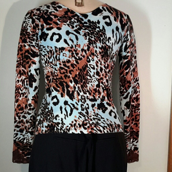 Fun Cache Leopard Print sweater Small - Picture 3 of 3