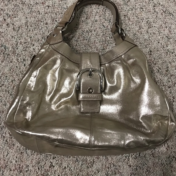 Metallic Coach purse