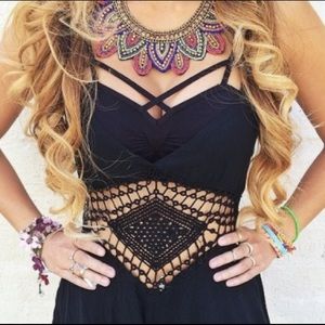 LF Diamond Crochet Romper