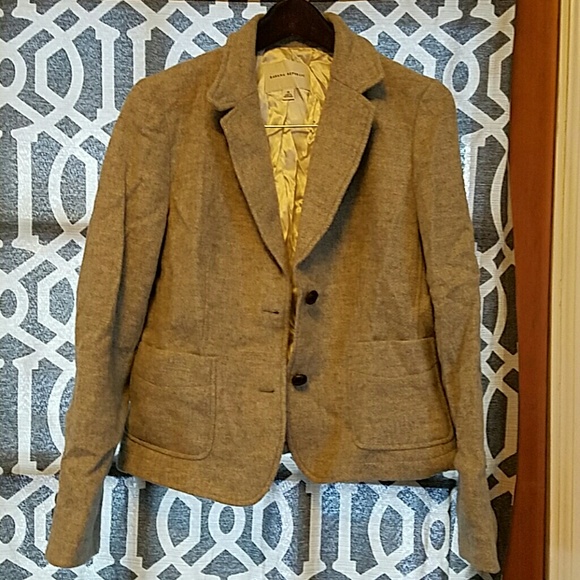Banana Ruplic light grey tweed blazer