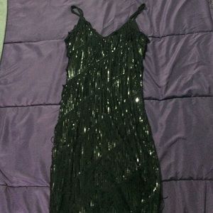 Black Flapper Dress Small