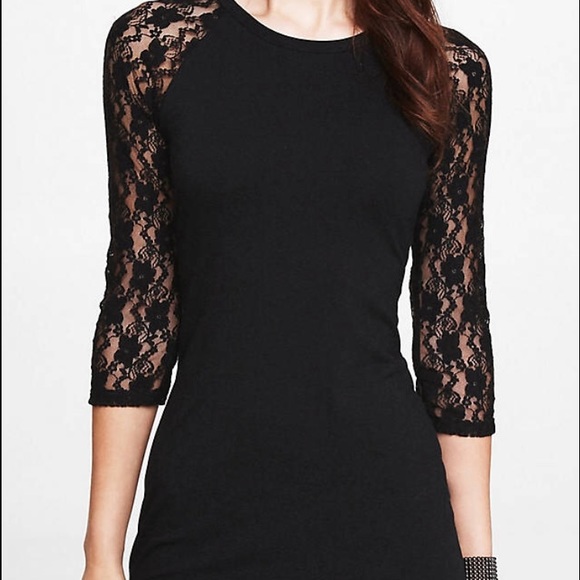 Lace sleeved Maroon Dress