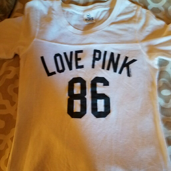 Victoria's Secret Pink 86 White And Navy shirt