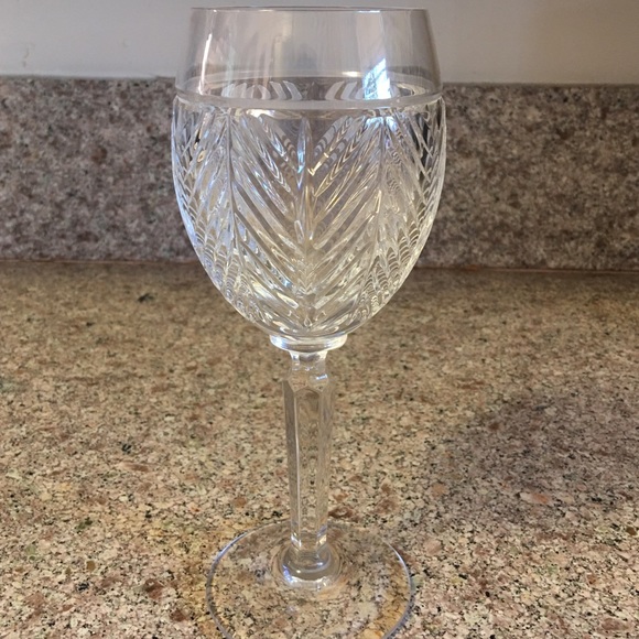 Ralph Lauren Crystal Herringbone Water Goblet