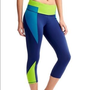 Athleta High Rise Colorblock Capris