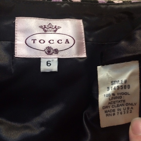 TOCCA Black Wool Embroidered Pencil Skirt - Picture 3 of 4