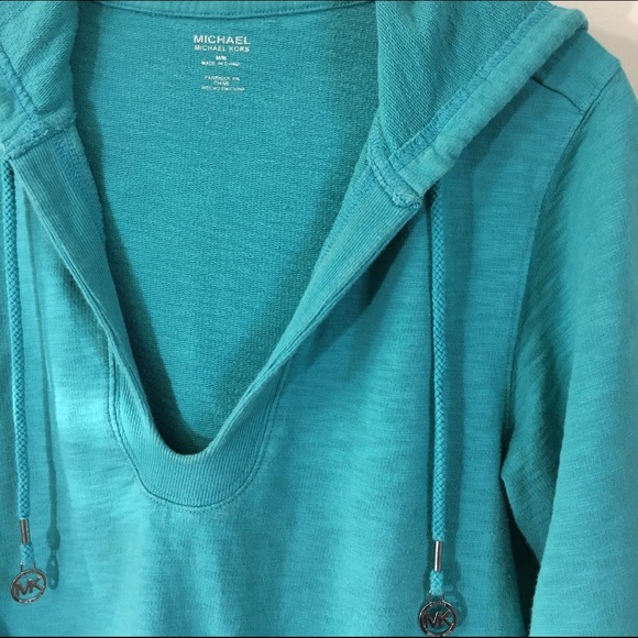 Michael Kors Teal Blue Hoodie - Picture 3 of 3