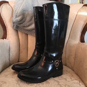 Michael Kors Black Rain Boots