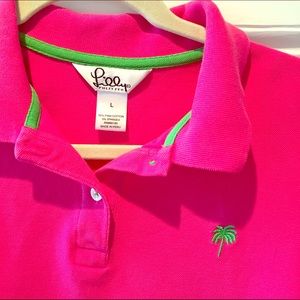Lilly Pulitzer Hot Pink Polo