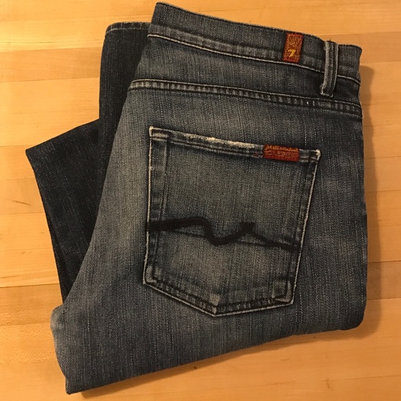 7 for All Mankind High Waist Bootcut Dark Denim