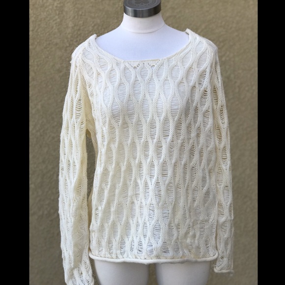 Women's Obey Crochet Sweater