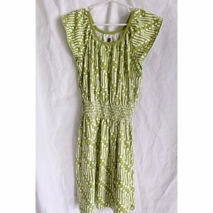 Green Patterned Tea Collection Dress