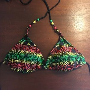 Rasta Bikini Triangle Top