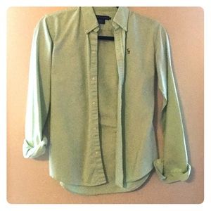 Ralph Lauren Green Button Down Sz 2