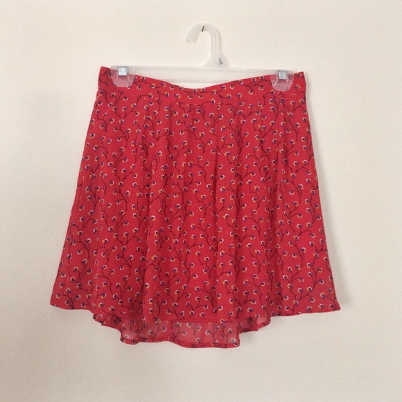 Floral print skater skirt