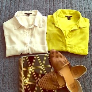 TWO Forever21 Button Downs •[SIZE SM]•