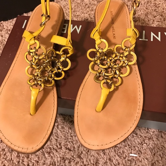 Yellow Antonio melani sandals size 7.5