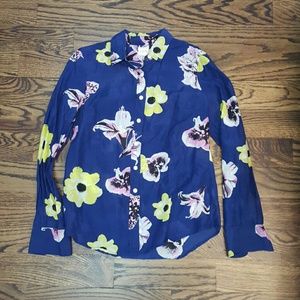 J Crew floral blouse