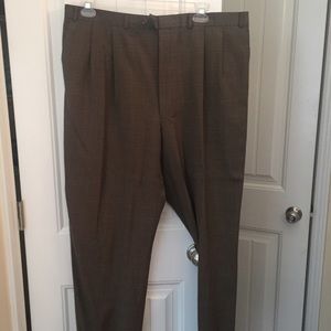 Men's slacks with plaid pattern