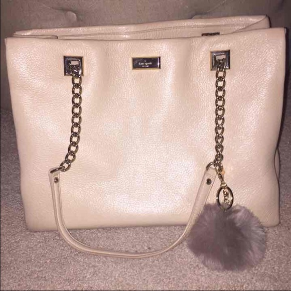 Kate spade sparkle nude handbag tote