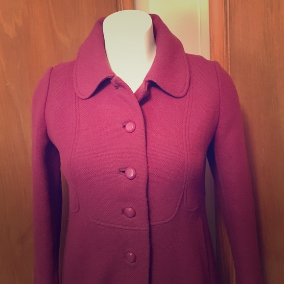 Vintage plum wool coat
