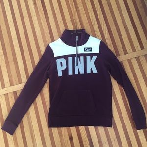 Maroon 3/4 zip hoodie