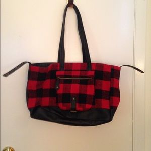 Plaid tote bag